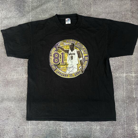 Majestic Other - Men's Vintage Majestic Los Angeles Lakers Kobe Bryant 81 Point Game T Shirt 2XL